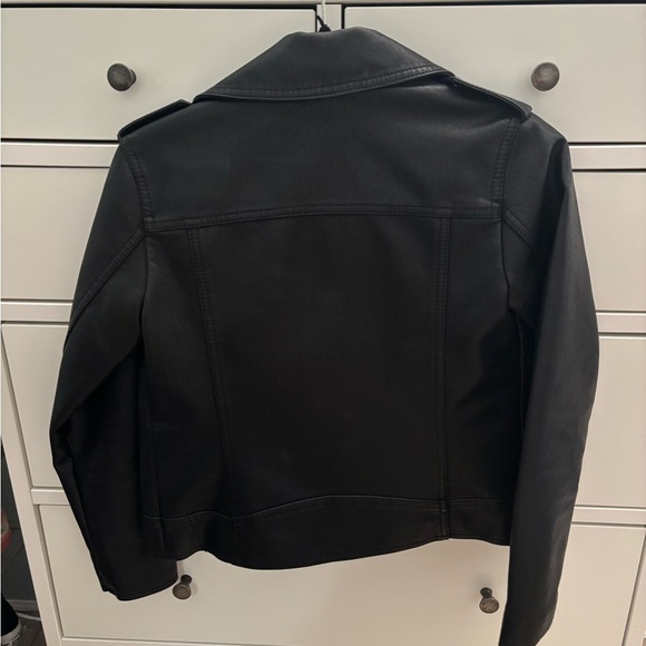Topshop Black Leather Moto Jacket - Picture 5 of 5